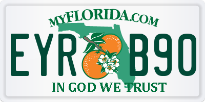 FL license plate EYRB90