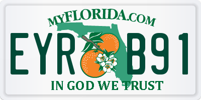 FL license plate EYRB91