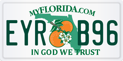 FL license plate EYRB96