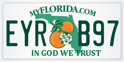 FL license plate EYRB97