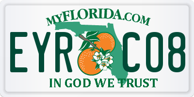 FL license plate EYRC08