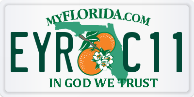 FL license plate EYRC11