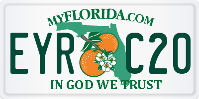 FL license plate EYRC20