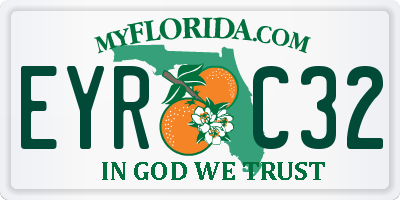 FL license plate EYRC32