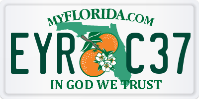 FL license plate EYRC37