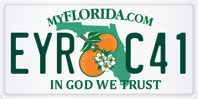 FL license plate EYRC41