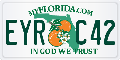 FL license plate EYRC42