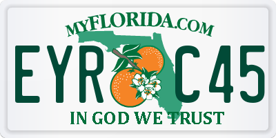 FL license plate EYRC45