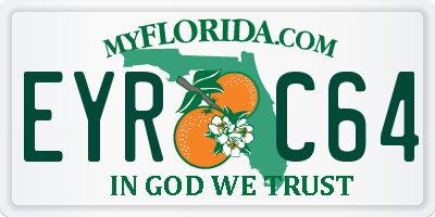 FL license plate EYRC64