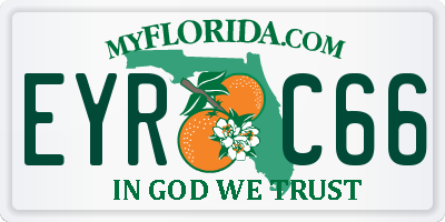 FL license plate EYRC66