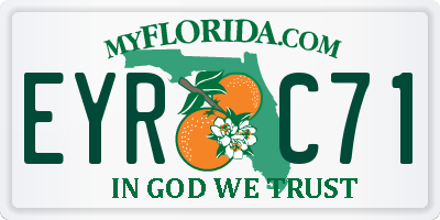 FL license plate EYRC71