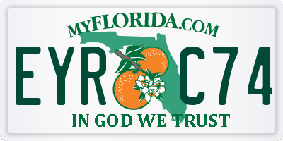 FL license plate EYRC74