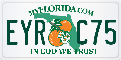 FL license plate EYRC75