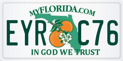 FL license plate EYRC76