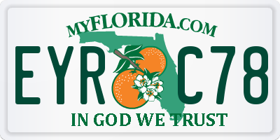 FL license plate EYRC78