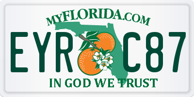 FL license plate EYRC87