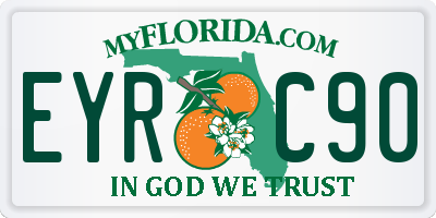 FL license plate EYRC90