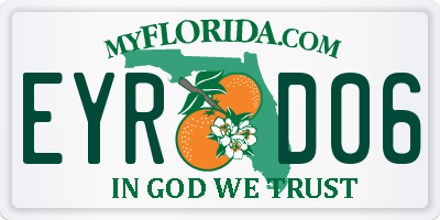 FL license plate EYRD06