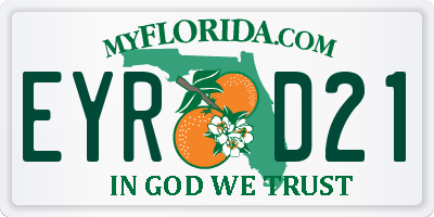 FL license plate EYRD21
