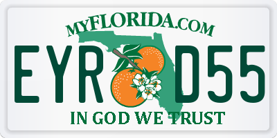 FL license plate EYRD55