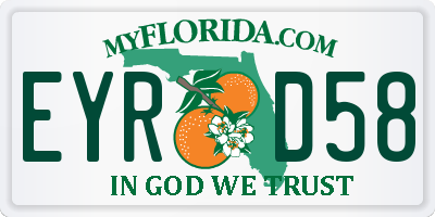 FL license plate EYRD58