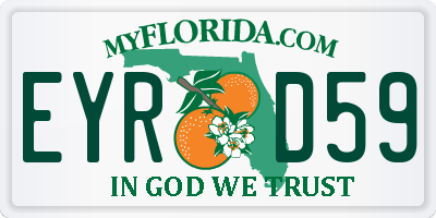 FL license plate EYRD59