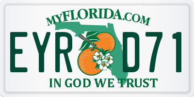 FL license plate EYRD71