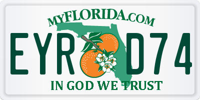 FL license plate EYRD74