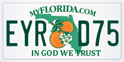 FL license plate EYRD75
