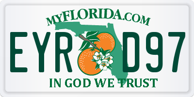 FL license plate EYRD97