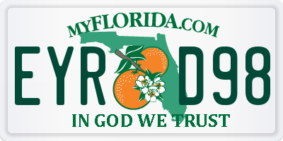 FL license plate EYRD98