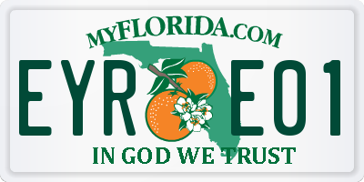 FL license plate EYRE01