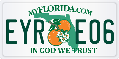 FL license plate EYRE06