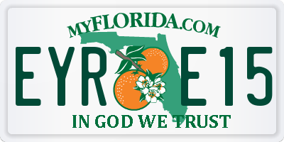 FL license plate EYRE15