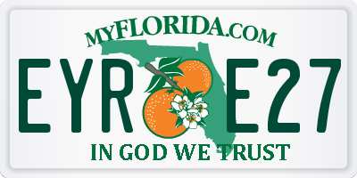 FL license plate EYRE27