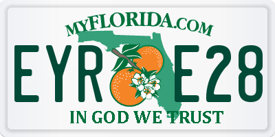 FL license plate EYRE28