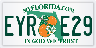 FL license plate EYRE29