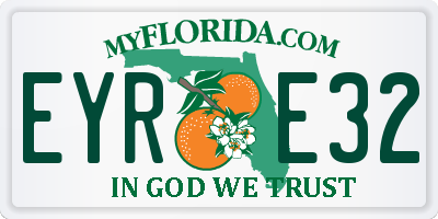 FL license plate EYRE32