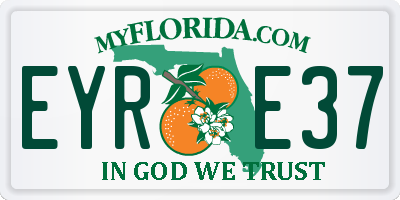 FL license plate EYRE37