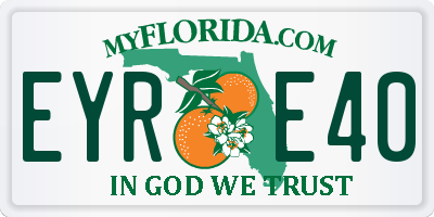 FL license plate EYRE40
