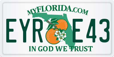 FL license plate EYRE43