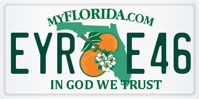 FL license plate EYRE46