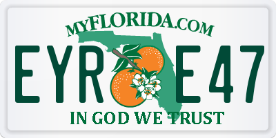 FL license plate EYRE47