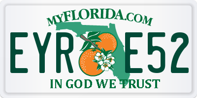 FL license plate EYRE52