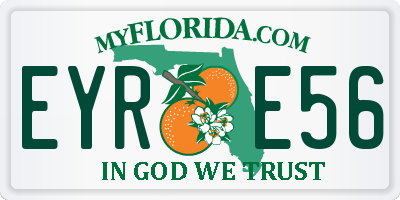 FL license plate EYRE56