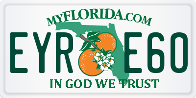 FL license plate EYRE60