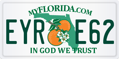 FL license plate EYRE62
