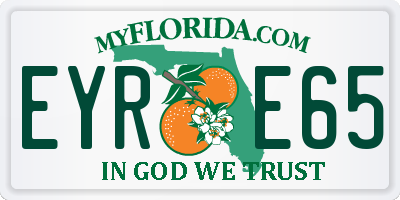FL license plate EYRE65