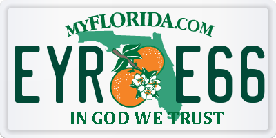 FL license plate EYRE66