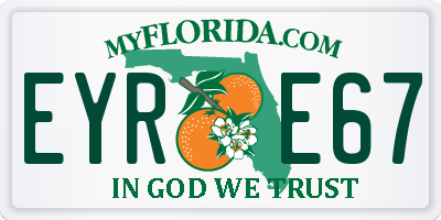 FL license plate EYRE67